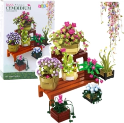 Конструктор цветя в саксии с две полици – 1446 части