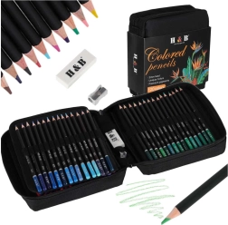 Цветни моливи в калъф, 120 бр.
