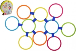Teddies цветни скачателни обръчи със съединители, комплект 10 бр.