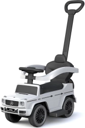 Children's ride-on with push bar MERCEDES-BENZ G-Class Baby Mix white