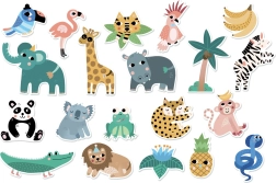 Vilac дървени магнитчета Джунгла за деца