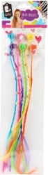 Clip-in Braids – Colorful Hair Strands (6 pcs)