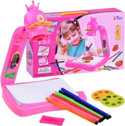 Детски проектор за рисуване с корона и флумастери