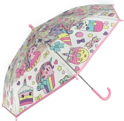 Children's Transparent Umbrella Unicorns