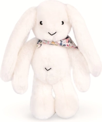 Doudou плюшен бял заек с кърпичка 35 см