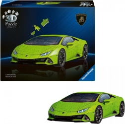 3D пъзел RAVENSBURGER Iconics: Lamborghini Huracán Evo, зелен, 108 части