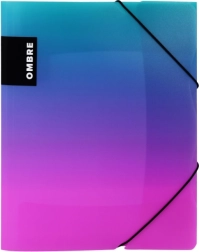 Папка с ластик A4 омбре розова, полипропилен