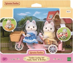 Sylvanian Families Кученца хъски на колело – тандем комплект