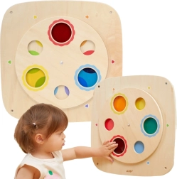 Дървена стенна сензорна дъска за смесване на цветове VIGA