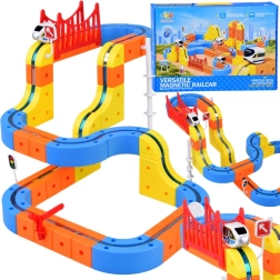 Magnetic modular race track with magnetic vehicle for kids