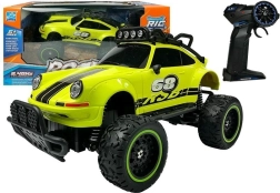 Зелена RC амфибийна кола със скорост 6,5 км/ч