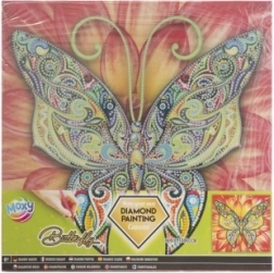 GRAFIX Diamond Painting – Butterfly 30 × 30 cm, Stretched on Wooden Frame