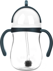 Magic bottle with straw and weight 280 ml white