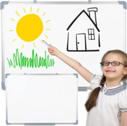 Магнитна бяла дъска за сухо изтриване 90 × 60 см