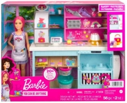 Barbie сладкарница – игрови комплект с кукла