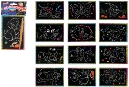 Скрапинг блестящи картинки, цветни, 15 × 10 см