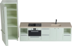 Кухненско обзавеждане с хладилник за куклен дом Lundby