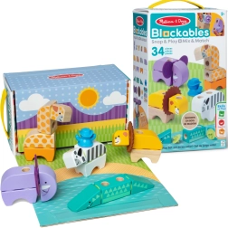 Дървен конструктор сафари животни 34 части MELISSA & DOUG