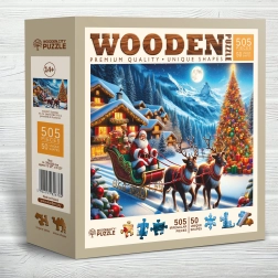 Wooden puzzle Santa’s sleigh 505 pieces Wooden City