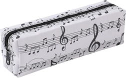 Pencil case with a musical motif