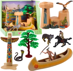 Индиански комплект с каяк и тотем