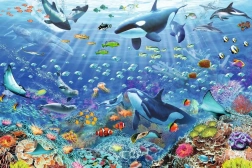 Ravensburger пъзел цветен подводен свят 3000 части