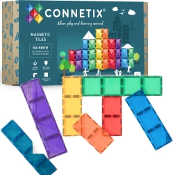 Магнитен конструктор CONNETIX Rainbow Rectangle Pack – 18 части
