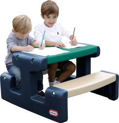 Детска пикник масичка синьо-зелена Little Tikes за градината
