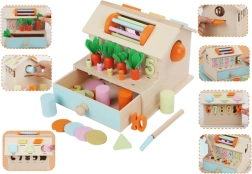 Wooden house sorter – interactive educational toy for children from 18 months