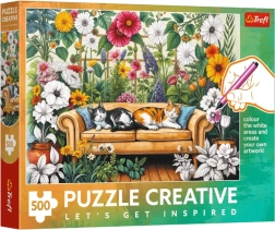 Puzzle 500 pieces – Cat Orangery TREFL