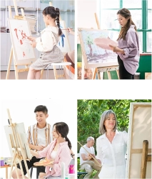 Рисуване по номера с рамка 20 × 20 см – флорален мотив