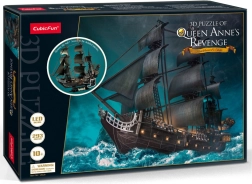 Светещ 3D пъзел кораб Queen Anne's Revenge