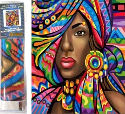 Диамантено рисуване Африканка 30x40 см