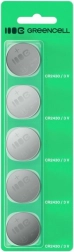 Бутонни батерии Greencell CR2430 3 V, комплект 5 бр.