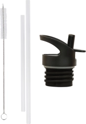 A Little Lovely Company комплект капачка, четка и сламка за бутилка от неръждаема стомана 350 ml – Vesmír