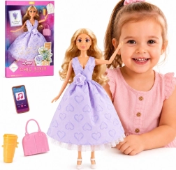 Woopie Royal Lily Doll with Long Blonde Hair, 30 cm, and Accessories