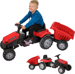 Педален трактор Farmer GoTrac Maxi с ремарке Тихи колела