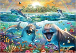 Smiling Dolphins Puzzle XL 260 Pieces