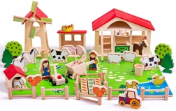 Голяма дървена ферма Bigjigs Toys