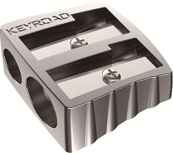Keyroad metal double sharpener, silver