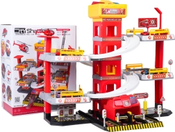 Многоетажен пожарникарски паркинг с асансьор и аксесоари