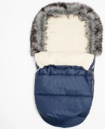 Winter footmuff New Baby Lux Wool blue