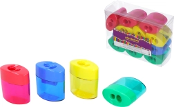 Острилка за два молива с прозрачен контейнер