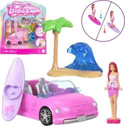 Mattel Mini Barbie Land кабриолет с мини кукла Barbie и променящи се цветове