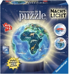 Ravensburger 3D светещ puzzleball Нощен глобус 72 части