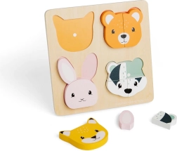Дървен пъзел за вграждане с броене Bigjigs Toys