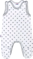 New Baby Classic II baby romper, gray with stars