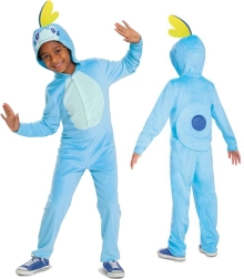 Детски костюм POKEMON Sobble kigurumi, син гащеризон (onesie) 126–136 см (7–8 години)