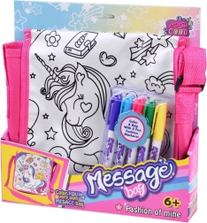 Kids' shoulder bag for coloring – unicorn