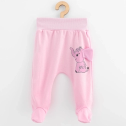 Бебешки памучни ританки New Baby Happy Elephant розови